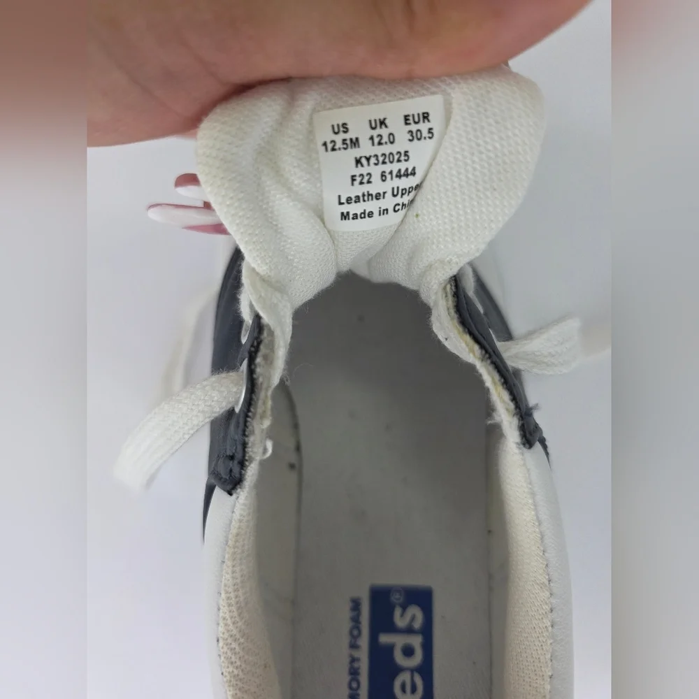Keds Kid's School Days II Lace-up Saddle Shoe Uniform Oxford Leather Size 12.5M